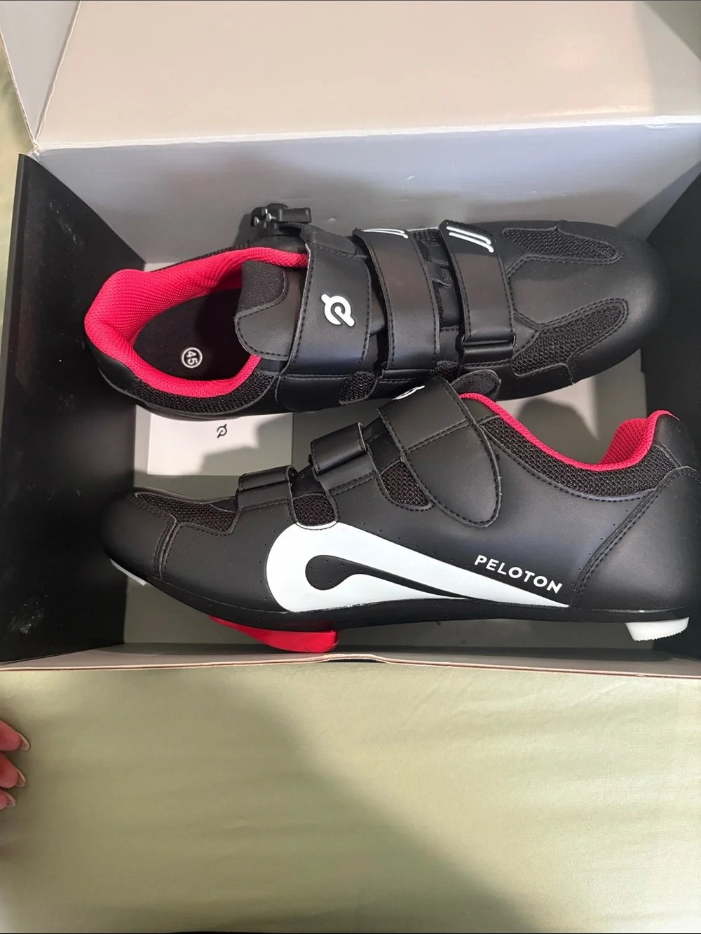 Peloton Bike Shoes-  Men’s Black and Red - Size 11/45